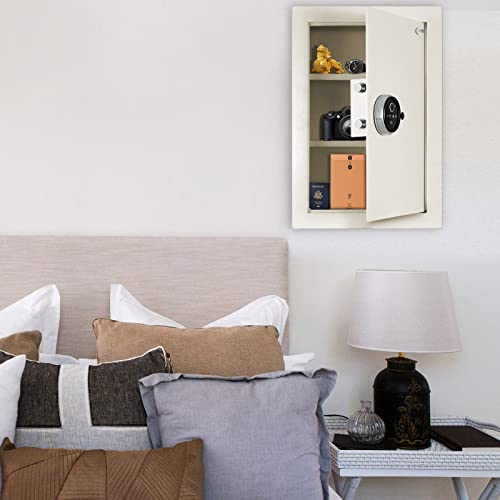 Langger Biometric Wall Safe Between Studs, Hidden Fingerprint In‑wall Safe