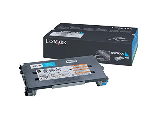 Lexmark C500H2CG High Yield Cyan Toner Cartridge for C500, X500