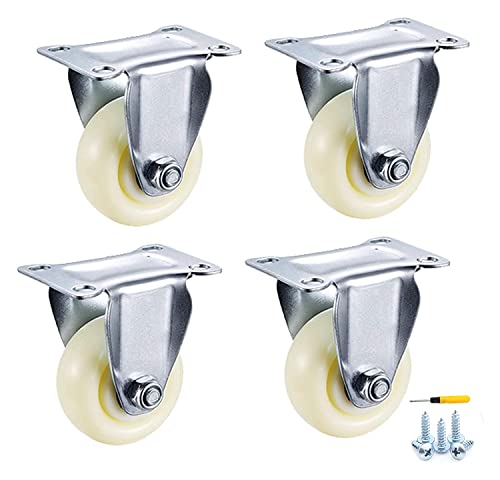 MXXADHPL Office castors Caster Wheels,Plate Casters,Swivel Casters Nylons Trolley Furniture Wheels,Double Bearing