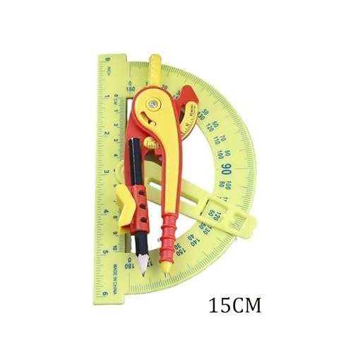 15cm Semi Circular Protractor Compasses Set