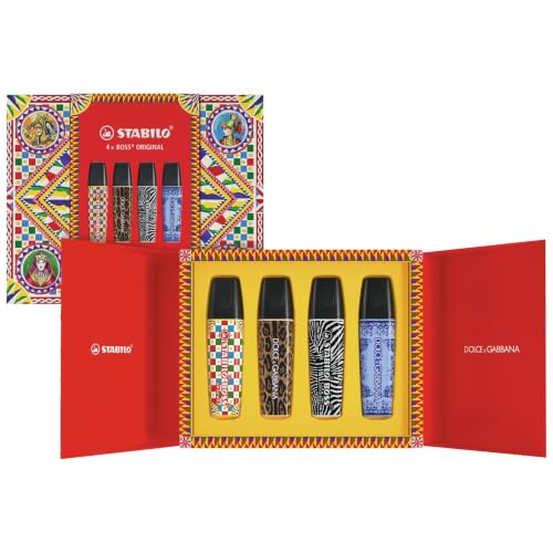 STABILO Highlighter BOSS ORIGINAL x DOLCE&GABBANA - Premium Box of 4 - Limited Edition