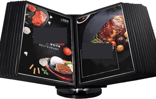 Wall file organizer,Wall Mounted File Holder, PVC and Metal Black Catalog Display Rack, 10 Double-Sided Display Pockets, Letter-Size, Durable Space Saving Reference Stand Desktop, Easy to Install