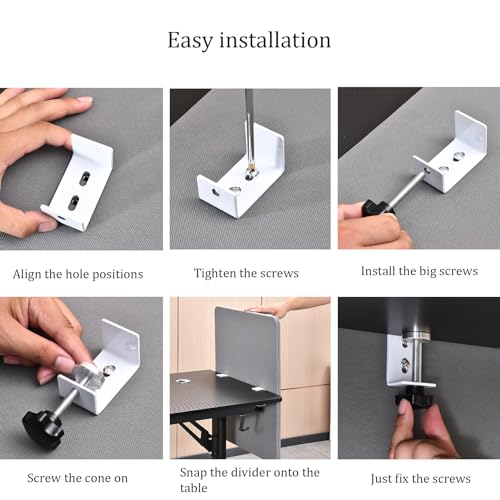 ZBSAVFM Acoustic Desk Dividers - Soundproof Privacy Panels Noise-Reducing Cubicle Partitions 50x60cm Gray 2-Pack for Home Office and Workspaces