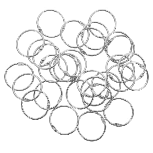 100pcs Metal Book Rings Loose Leaf Binder Clasps for Notebooks & Cards