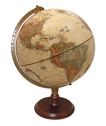Replogle Lenox, 12"/30cm diameter Antique Style, Desktop Globe, Classic World Globe with up-to-date Cartography, Made in USA