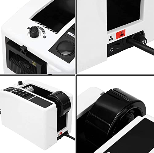 KJLYLPP Manual/Automatic Tape Dispenser, 20-999mm Cutting Length, 8-50mm Tape Width, Electric Adhesive Tape Cutting Machine, Packaging Tape Dispenser, for Home