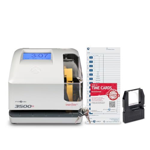 Pyramid Time Systems 3500SS Employee Punch Clock & Document Stamp