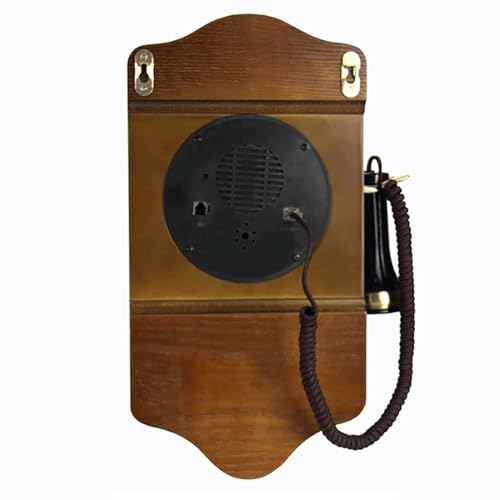 Wall-Mounted Vintage Phone, Retro landline- Corded Phones Wall-Mounted Vintage Phone Telephone with Vintage Rotary Dial and Classic Metal Bell, antique microphone handset Design, for Home Hotel