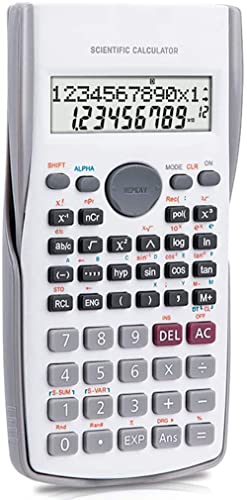 Small Calculator, 2-Line Desk Advance Scientific Engineering Calculators(White)