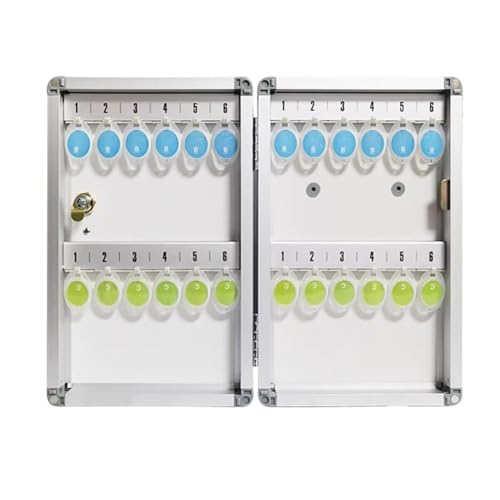 KK-GAL 24/32/48/96/120 Position Key Lock Box, Key Safe Security Storage Lockbox Holder, Key Organizer with Key Tags, Key Keeper Box for Real Estate Sales Office, Key Holder Organizer,24 bits