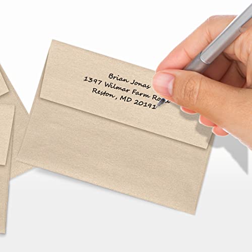 LUXPaper 4Bar A1 Invitation Envelopes | Peel & Press | 3 5/8" x 5 1/8" | Taupe Metallic | 80lb. Text | 500 Qty