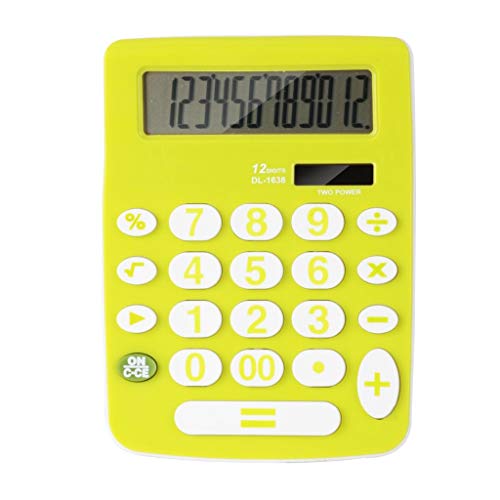 DUYHBAWRS Calculator 12 Digits Large Screen Solar Office Commercial Calculator Real Human Pronunciation 12 Digits Large Screen Voice Calculator
