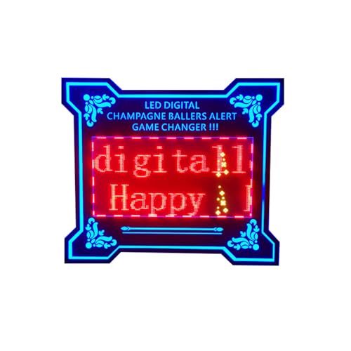 Lakenbroade Color Letter Billboard,LED Letter Bottle Presenter -APP Programmable Scroll Play - Customizable VIP Service Sign with Color Change and Changeable Letters - Perfect for Club