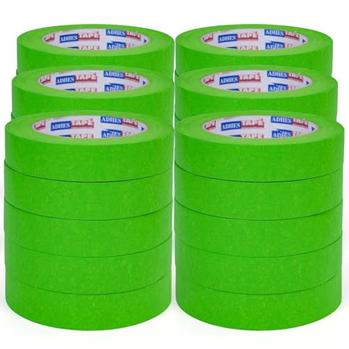 ADHES Green Masking Tape 0.94 Inch x 55 Yards – 30 Rolls, UV Resistant
