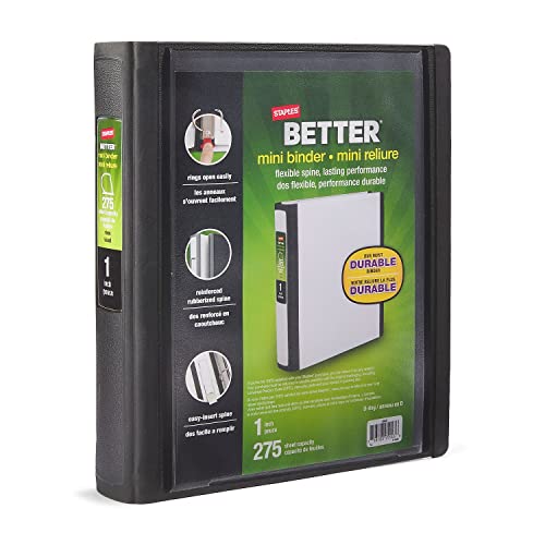Staples 924529 1-Inch 3-Ring Better Binder Black (20941)