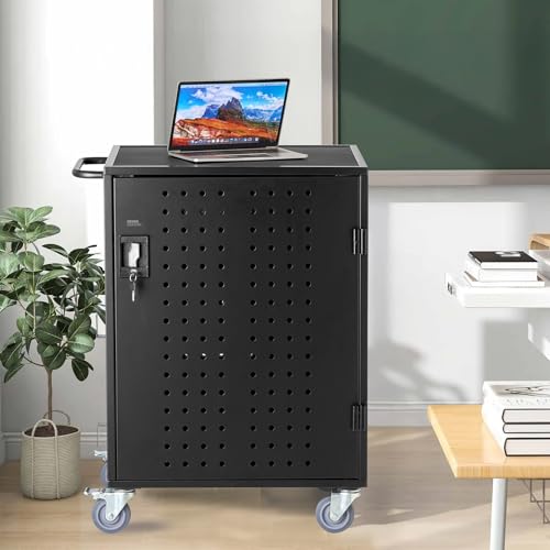 VEVOR Charging Cart, 36-Bay Mobile Charging Station, Max 15.6" Screen Size