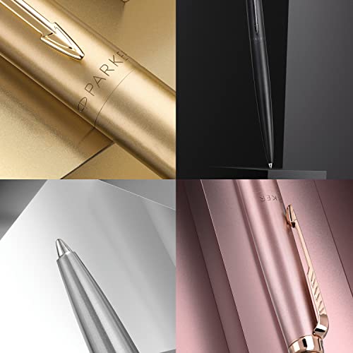 Parker Jotter XL Monochrome Collection, Stainless Steel, Medium Point, Ballpoint Pen with Blue Ink, Silver - Smooth Writing, Signature Design, Stationary, Desk Essentials