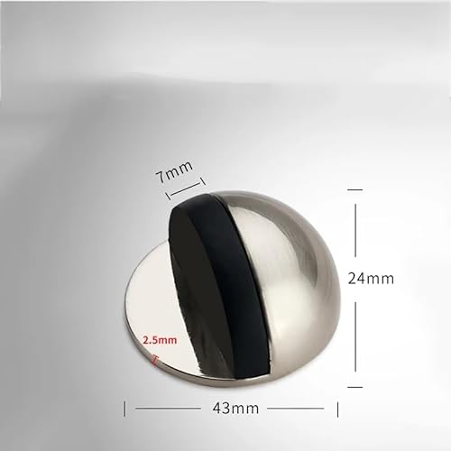 KKIUUUYTGT Rubber Door Stopper Non Punching Sticker Hidden Holder Catch Floor Mounted Nail-Free Stop Hardware