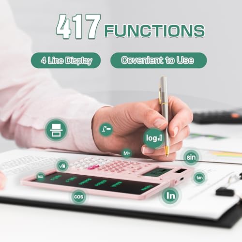 991ES MAX 417 Functions Scientific Calculators 4-Line Display with Notepad