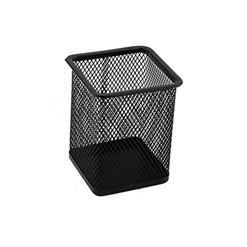 Drawer Organizers New Pencil Holder Office Desk Metal Mesh Square Pen Pot Cup Case Container Organiser Durable Pencil Case