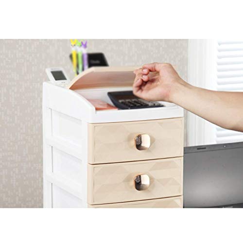 AFPSDLFJDLS Document Organizer - 2 Drawer Filing Cabinet With Metal Handles Khaki, white(D)