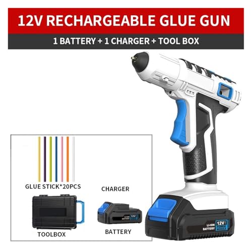 LIBODD Hot Glue Gun Rechargeable Hot Glue Gun Wireless Lithium Electric Glue Gun Household Handmade DIY Children's Handmade Hot Glue Gun Glue for DIY Arts, Crafts and Quick Repairs
