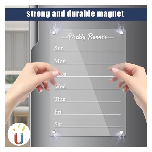 Magnetic Acrylic Calendar for Fridge Dry Erase Board Planning Boards