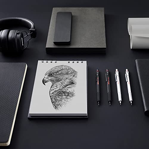 Rotring 600 Full-Metal Body Mechanical Pencil, 0.7mm, Black - For Precise Ruler-Based Drawing
