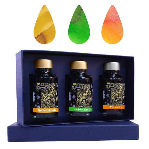 Diamine Christmas Colletion Ink Bottles 50ml with Sparkly Shimmer/Glitter Ink - Perfect Gift for Colleagues, Family & Friends Stationery Lovers! (Spring Collection)