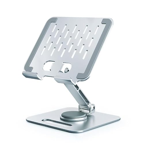 ICWRQLG Silver Book Stand Carbon Steel Reading Rack Portable Folding Holder
