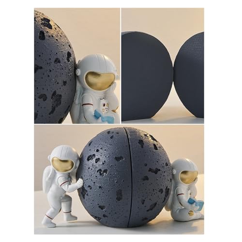 Book Organizer Bookends Resin Multifunctional Book Stopper Binder and Dividers School Supplies and Office Bookshelf(Gris)