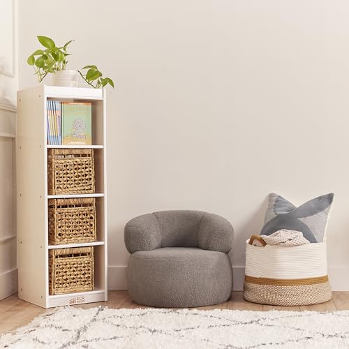 ECR4Kids 4-Cube Double-Sided Vertical Storage Organizer, Classroom Furniture, White Wash