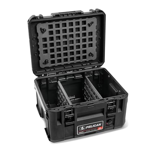 Pelican Crate - 45 Liter Storage Case - Cargo Box, Transport Case, Overland Case (Black)