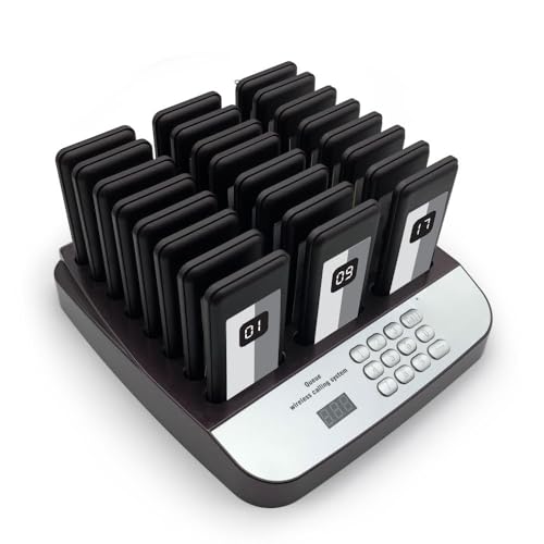 24-Count Pagers for Restaurant, Wide Cover Area Food Truck Waiting Beepers