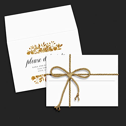 White A7 Envelopes – Perfect for 5 x 7 Greeting Cards, Wedding Invitations, Postcards, Photos | Gummed Square Flap | Bulk Pack of 1000 Envelopes | 5 1/4" x 7 1/4"
