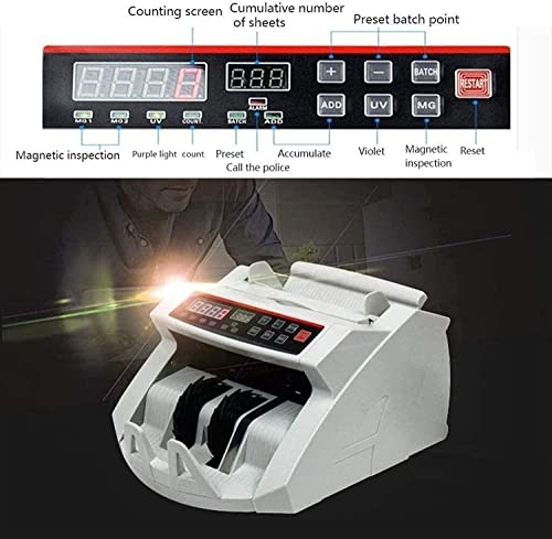 JIQHOHX Money Counter Counting Machine Bill Counting Machine Detector UV/MG Counterfeit Countries Such As US Dollar Euro British Pound Canada Japan Etc