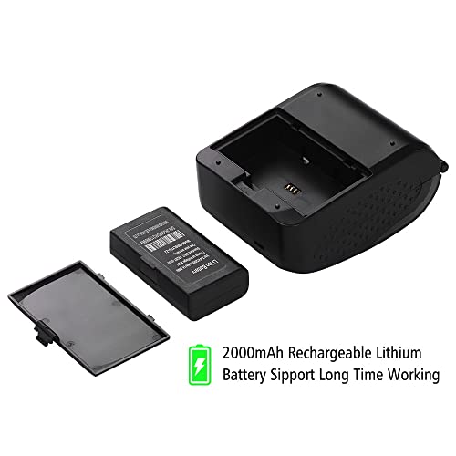 HBCDAAQ Portable Mini Direct Thermal Printer Thermal POS Receipt Printer with 2000mAh Battery USB/BT Mobile Printer