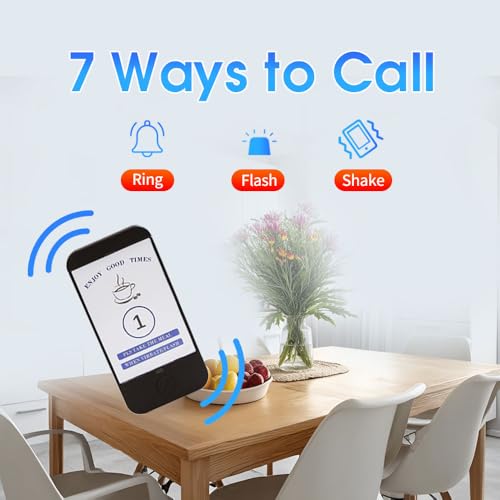 AGJ Restaurant Pager Wireless Calling System 20 Beepers Guest Customer Queue Pagers for Food Court Food Truck Church Nursery Clinic Coffee Shop with Buzzer Vibration Flash