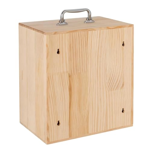 LGRFUXIN Beige,Wood Cell Phones Storage Cabinet with Lock, 36 Slots Portable Phones Pocket Chart Storage Locker Box for Schools Classroom Office Conference