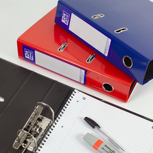 Oxford A4 Lever Arch File, Assorted Colours, Pack of 3