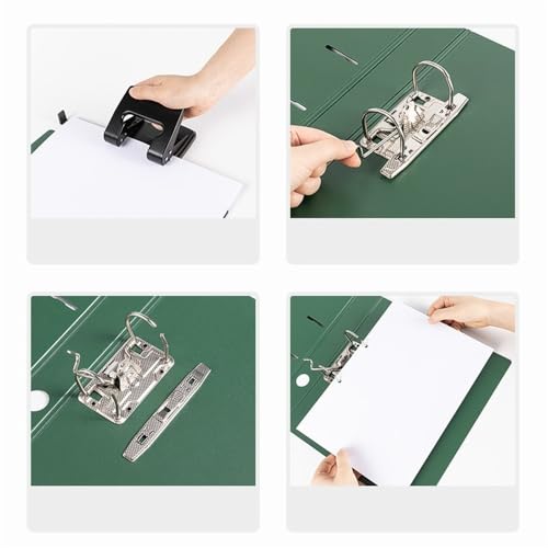 Filing Envelopes A4 Perforated File Folder 2-Hole Data Sheet Detachable Archive Storage Folder 3 Pcs Plastic Folders(Multi-Colored)