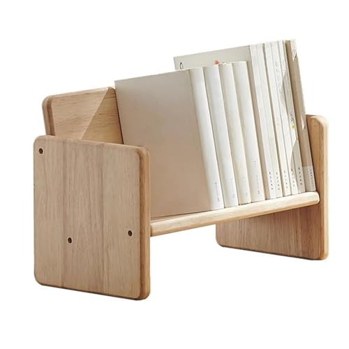 Desktop Bookshelf, Wooden Book Rack Shelf Organizer, Stable Bookshelves Storage, for Magazines, Books, Files