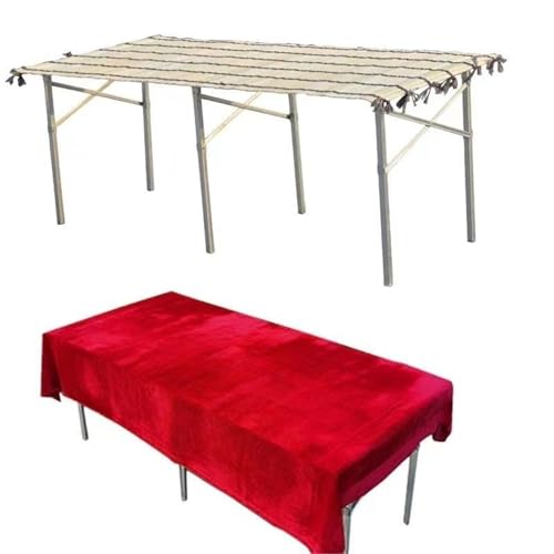 WLCGYD Vendor Booth Display Rack with Tablecloth, Portable Folding Table for Sale Craft Shows/Food/Flower, 59'' 78'' 98'' 118'' Large Commercial Market Stall(150x95cm(59x37 2/5in))