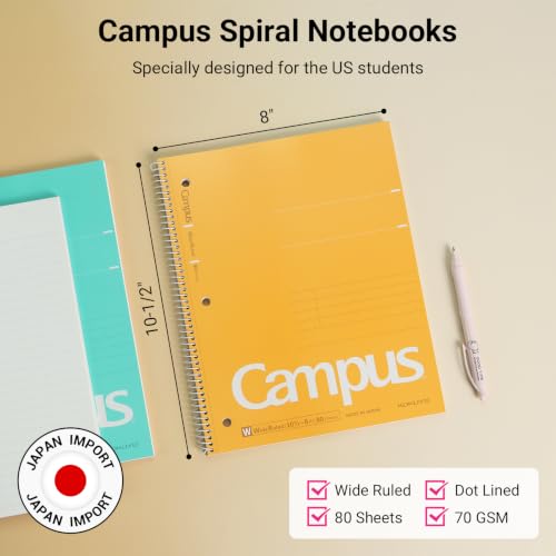 KOKUYO College Stationery Kit, B5 Smart Ring Binder+Graph Paper, 6 Notebooks (Wide+Flat), 0.9mm Mechanical Pencil, 4 Gel Pens (0.5mm Black), Correction Tape, Eraser, Pencil Pouch for College & Office