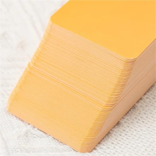 Blank Kraft Paper Business Card 100/300/600pcs Color Word Card Kraft Paper Postcard Retro Blank DIY Handwritten Note Writing Label Bookmark Learning(Red,600pcs)