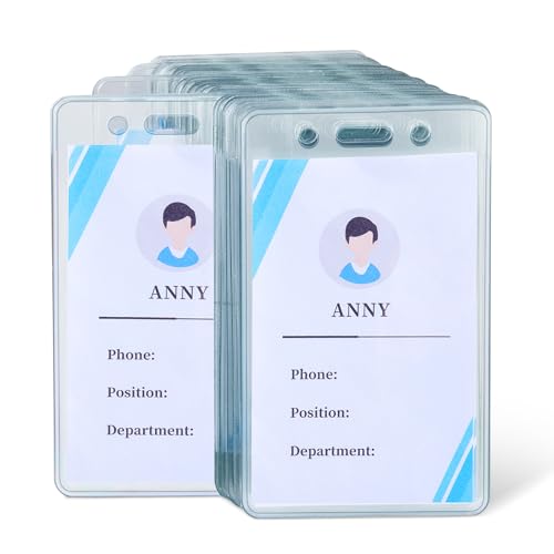 Amazon Basics Vertical Clear Plastic ID Badge Holders, 2.55" x 4.41", Pack of 1600