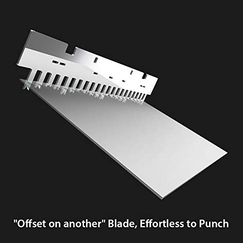 OFFNOVA Binding Machine, 21-Hole 450 Sheets Paper Comb Punch Binder Machine for Letter Size / A4 / A5 Paper, Easy to Punch Handle, Adjustable Margin