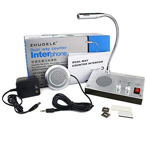 2020 Beacon Pet Window intercom Dual-Way Audio Office Station Window Interphone Speaker,Anti-Interference Bank Teller Counter Ticket Wireless Glass Window Microphone