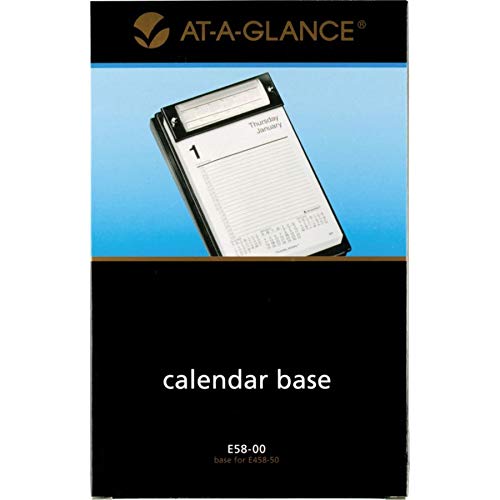 AT-A-GLANCE Desk Calendar Base, Pad Style, 5" x 8", Refillable, Black (E5800)