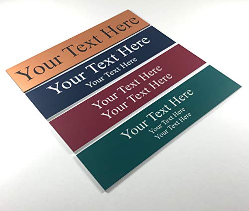 Office Desk Name Plate or Wall/Door Sign - 2x8 or 2x10 - Laser Engraved Sign - CUSTOMIZE. Holder available. Available in 21 colors and 17 fonts. Great gift idea - 10 Tags